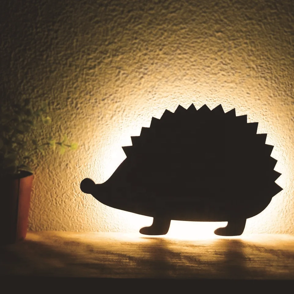 2019 New Hedgehog Wall Lamp Baby Night Light Voice Control Sensor Hallway Light For Kids Decorative Lighting
