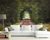 Tunnel Wall Mural Tree Tunnel Photo Wall Art Background The Wall Design Train goes to Spring