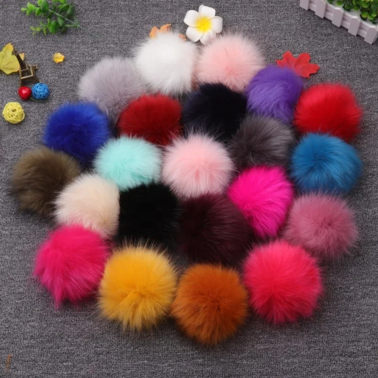 
Factory wholesale a variety of colors 5 to 15 cm plush fake fur pom pom ball  (60538302609)