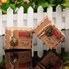 Brown Kraft DIY Vintage Inspired Airmail Favor Box KitTravel Wedding Candy Box with Globe and Compass Charms