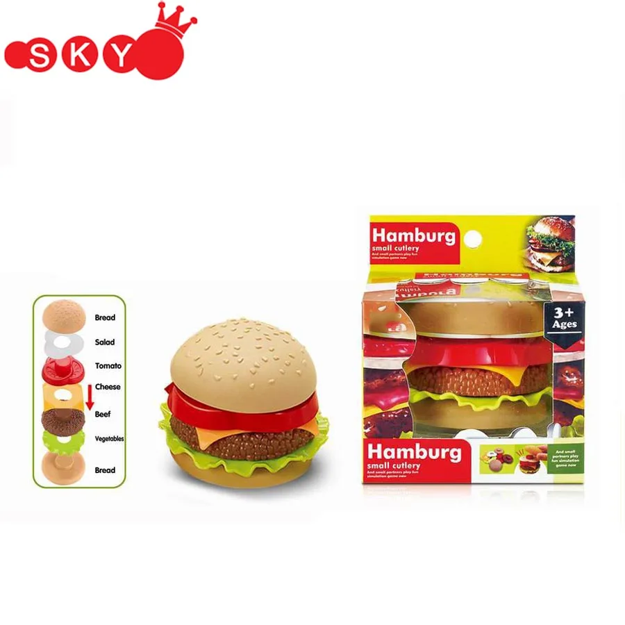 Hot Pretend Play Hamburger Plastic Fast Food Toy Set Buy Hamburger
