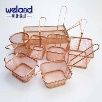 Alibaba Hot Manufacturer Kitchen Tool Wire Mesh Rose Golden Copper