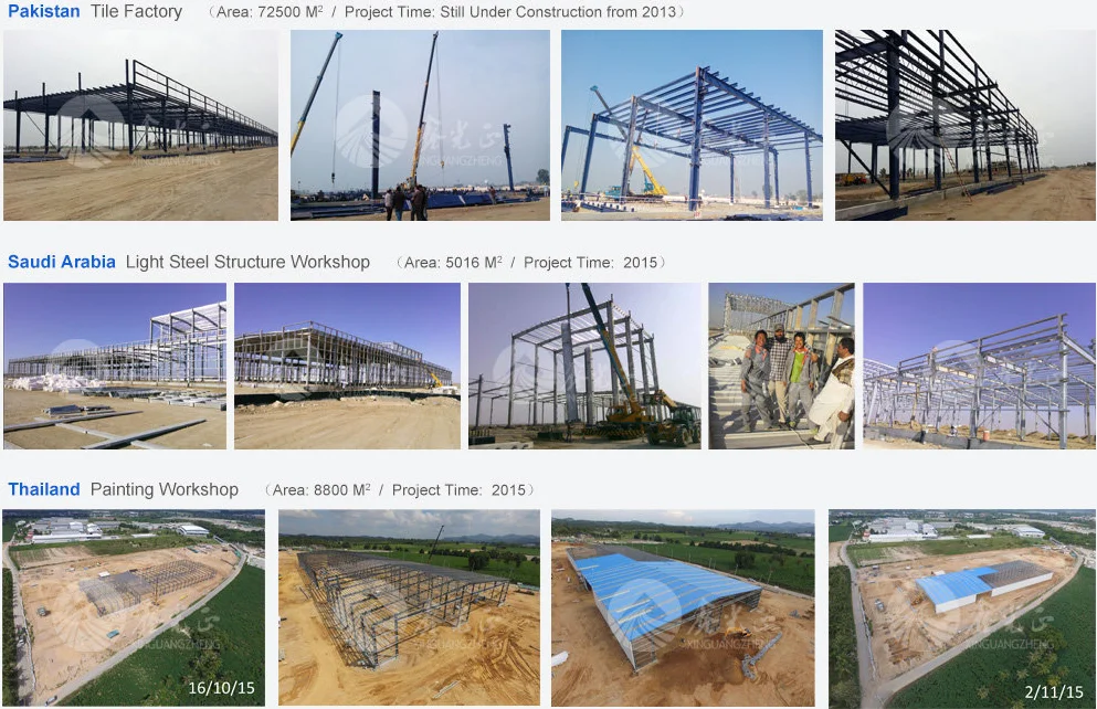 cheap cost oversea used nice prefab steel warehouse type building price in chinese steel structure Group with 5 factory