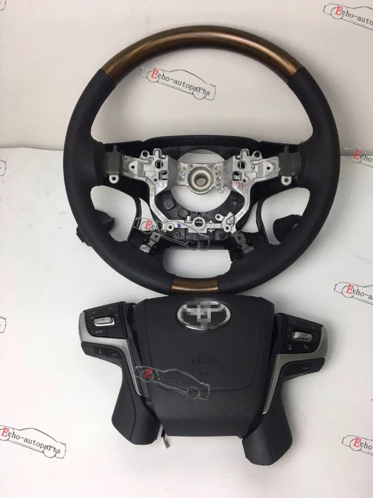
Land cruiser conversion steering wheel, 2018 LC200 steering wheel use on 2008-2015 land cruiser.Wooden steering wheel 
