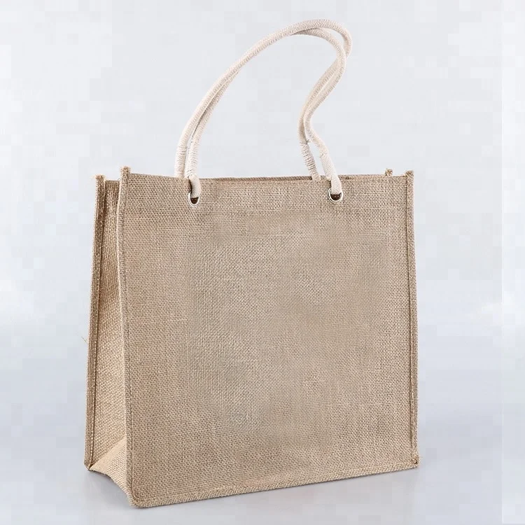 

Wholesale Eco-friendly Custom Jute Bag Shopping Bag with Cotton String