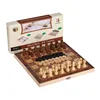 Wholesale customized antique engraved 3 in 1 wooden luxury cloth backgammon game set made in china