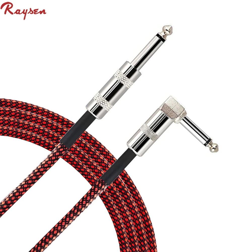 Instrument Cable Guitar 6.35mm Jack Guitar Audio Cable Braided Guitar Lead 3m 6m 10m Buy