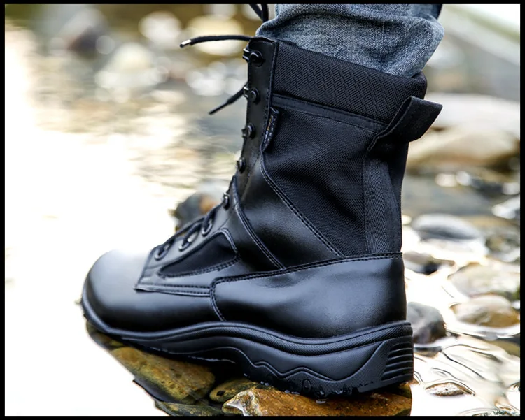 黑色超轻狩猎中国解放军军靴男靴鞋