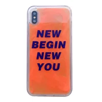 

New 2019 Luxury Neon Sand Liquid quicksand Case For iPhone 6 7 8 Plus X XS XR XS Max Luminous Glitter Back Phone Case Cover