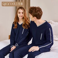 

Couple christmas pajamas female suits long sleeve women pijamas for women