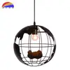 Maps and globes single linear pendant light for home hotel restaurant bedroom living room with E26 E27 lamp holder