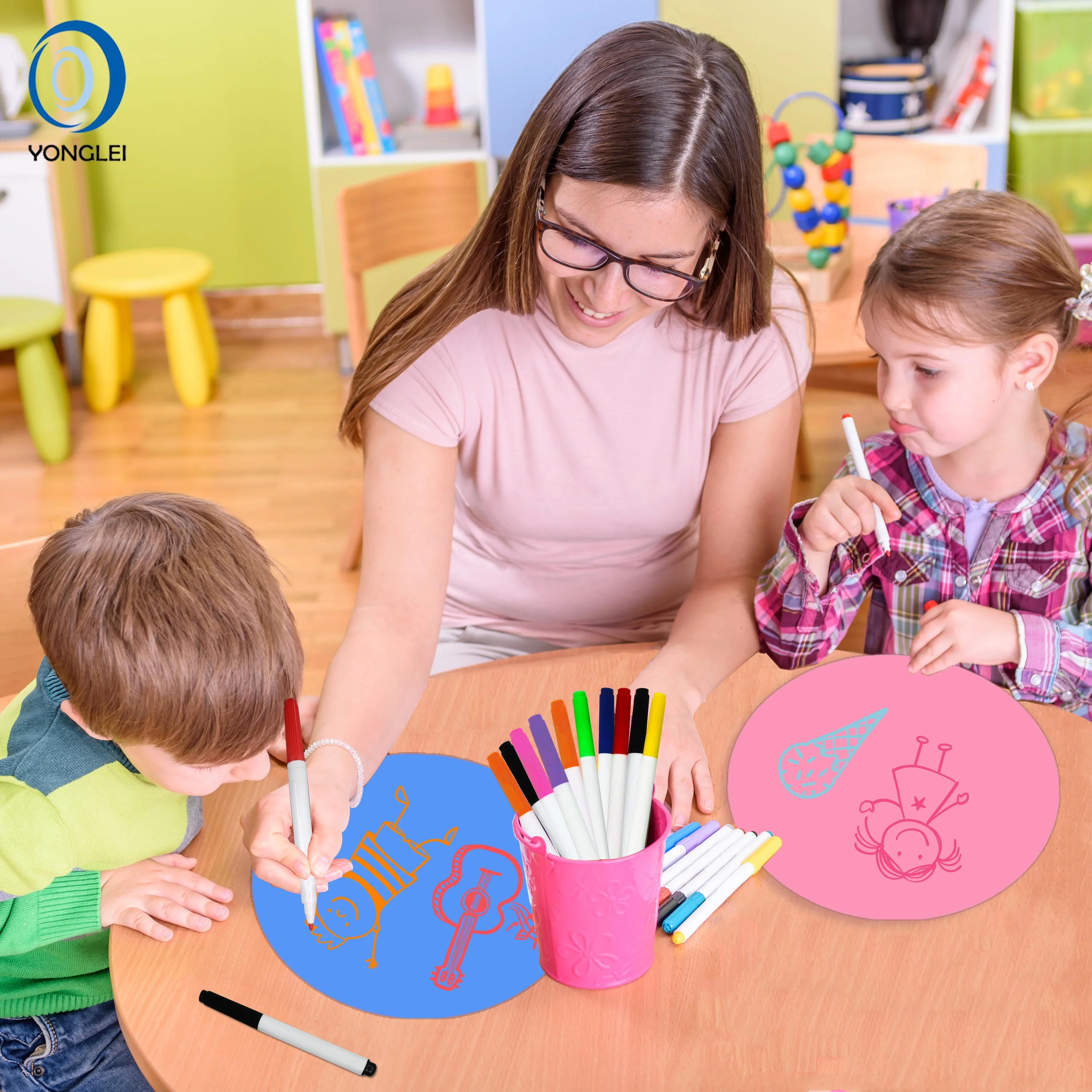 
WSR-M2-1 Premium dry erase removable school wall stickers wall decor kids 