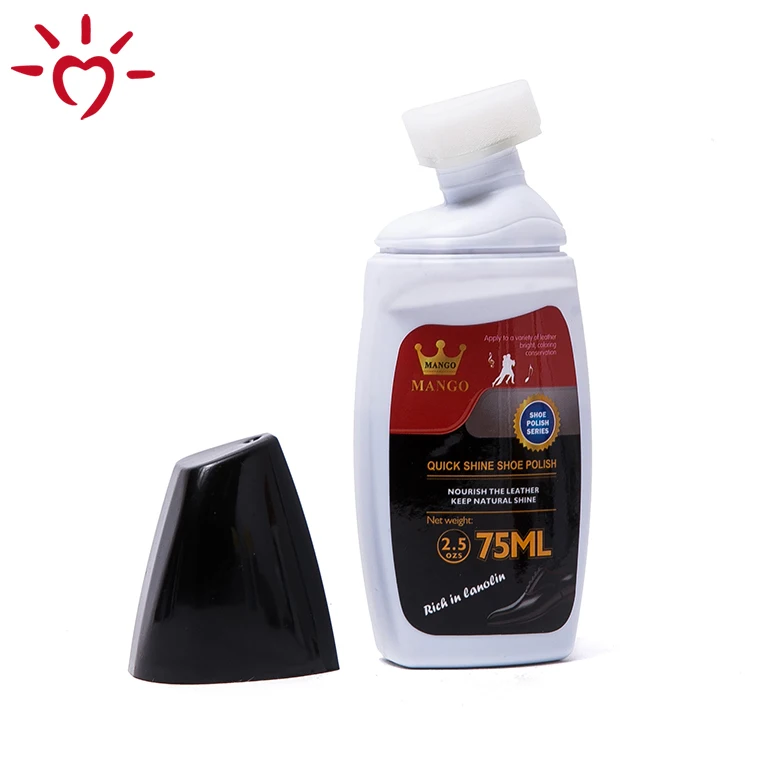 China manufacturer bottle plastic black cleaner color shoe polish
