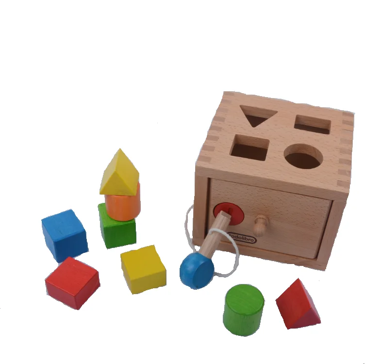 wooden shape sorter cube