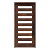 Modern Solid Wood Entry Exterior Glass Swing Single Double Door