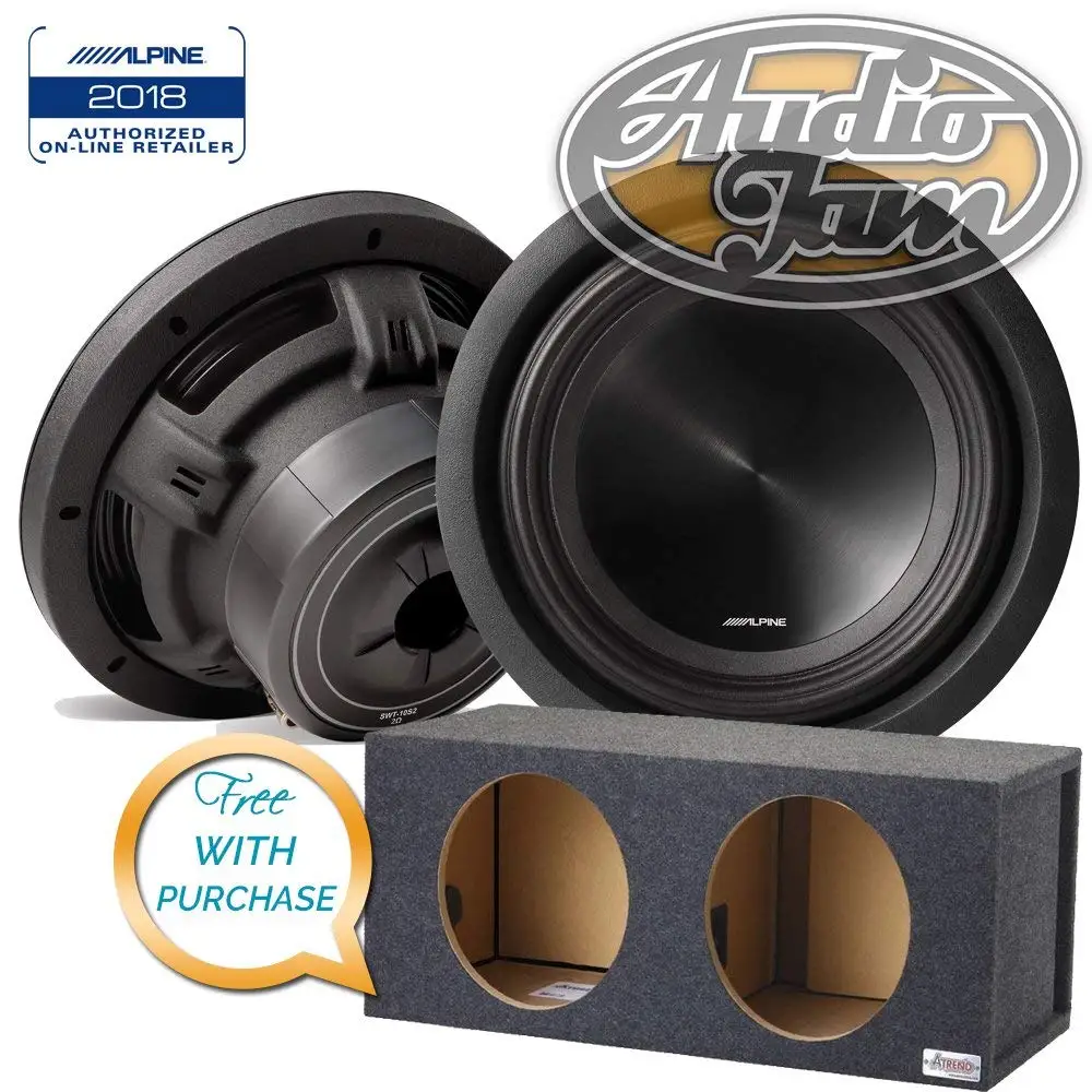 alpine 10 subwoofer with enclosure