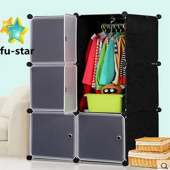 Pn Plastic Wardrobe Shelf Bedroom Storage Units Storage Cloth