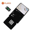 PU Leather Portfolio Power Bank Folder with Clip File Paper Logo Print