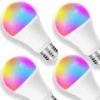 google home alexa 7W 6500K+ 1600RGB+warm white wifi bulb color change smart phone control E26 E27 r80 wifi led bulb