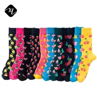 

2019New Fashion Funny Fruit Pattern Socks Women Cherry Pineapple Grapefruit Jacquard Unisex Crew Happy Socks Calcetines Men Sock