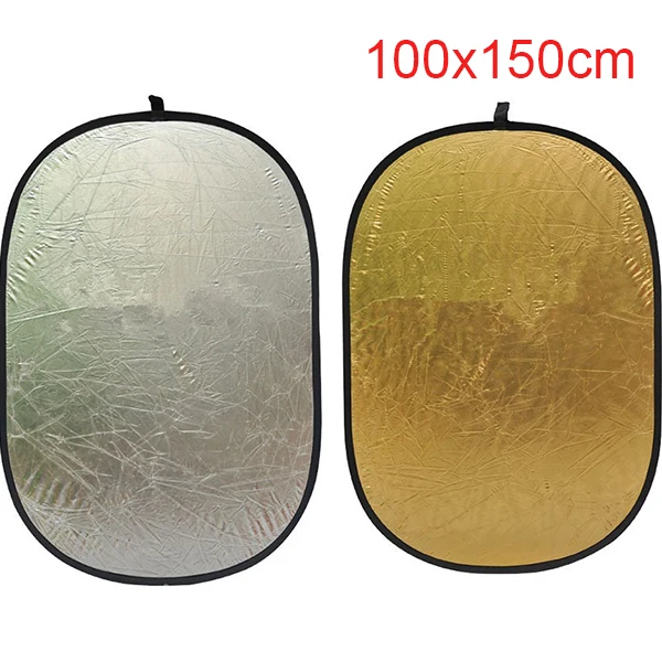 2 in 1 100 x 150cm Photography Gold Silver Light Mulit Collapsible Portable Photo Reflector for Studio Flash Lamp (12).jpg
