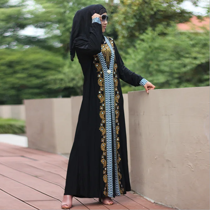 

High Quality dubai abaya for women, Blue;golden;black