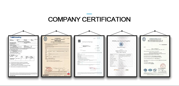 CCS sertifikati bilan 8 ipli polyester 40mm/48mm/56mm bogʻlovchi arqon