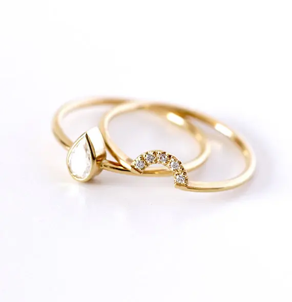 

925 Sterling Silver Slim drop ring /couple rings/wedding rings with cubic