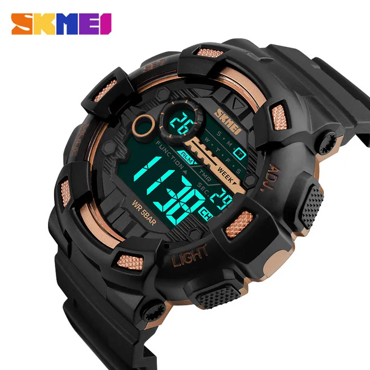 most popular skmei 1243 holiday time products mulit-function digital sport watch for men