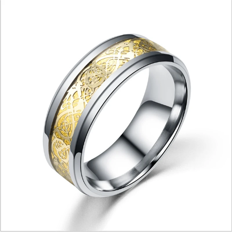 

Fashion design men's ring dragon pattern ring for sale, As the picture