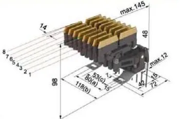 U12 comb type crane U12 current collector