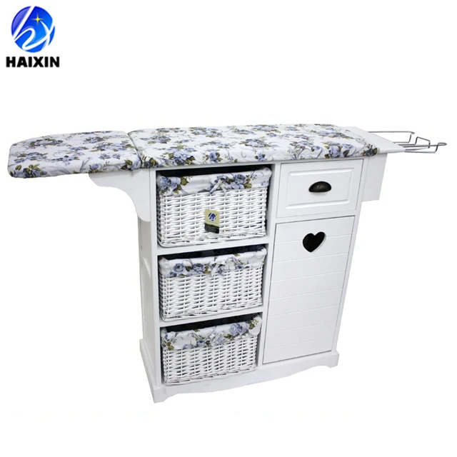 Wooden Folding Ironing Board With Storage Drawers Buy Ironing