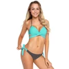 Women swimwear Mint tube top wrapped backless triangle two piece bikini