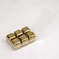 

High Quality Stainless Steel Whiskey Stones Golden Ice Cubes