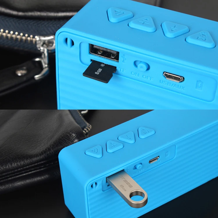 Outdoor hands-free wireless mini bass portable cube bt speaker with FM TF card - ANKUX.COM