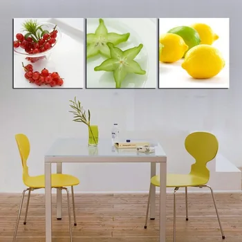 Buah Kanvas Cetak Di Dapur 3 Panel Dinding Seni Lukisan Buah Kanvas Cetak Di Dapur 3 Panel Dinding Seni Lukisan