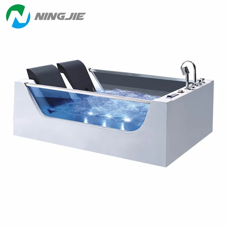 Square Black Whirlpool Bathtub 2 Sided Skirt Bathtub Massage (5210b