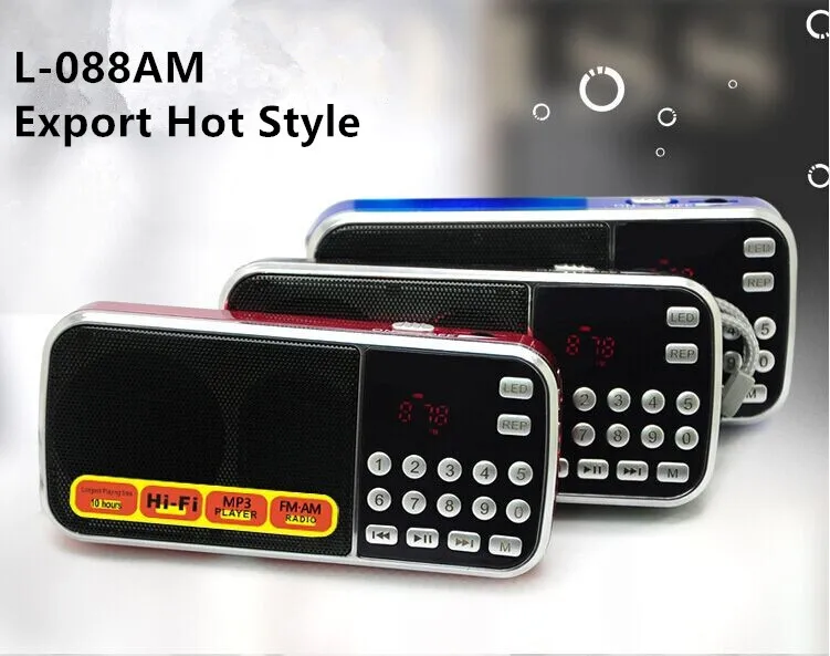 

L-088AM 2016 very hot cheap portable digital am fm radio, Red;blue;black