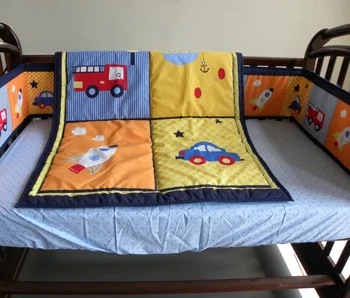 crib sheet and bumper set