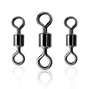 Tuna ball bearing three way swivel fishing silver heavy duty carp fishing tackles swivel round stainless fishing swivel