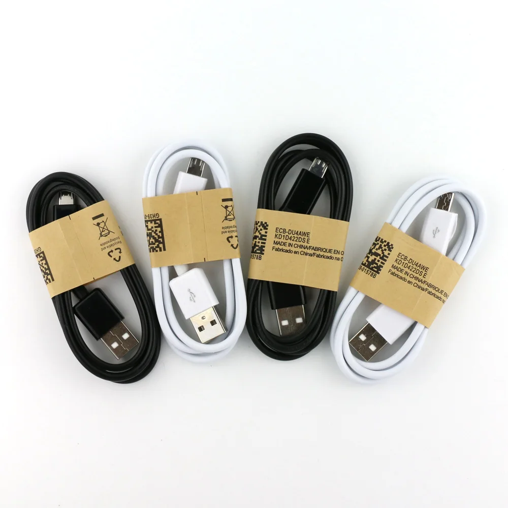 

mobile accessory 1m android micro usb data cable for samsung mobile phone, Whtie black