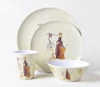 Hot Selling Popular Item Bamboo Fiber Christmas gift Dinner Set