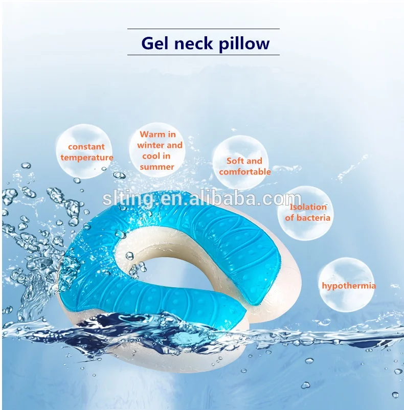 Cooling Gel Memory Foam Travel Pillow Provide Best Neck And Head