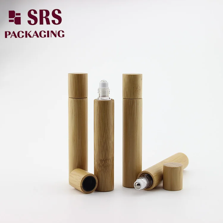 15ml real bamboo roller olive oil glass bottle no leakage good massage ...