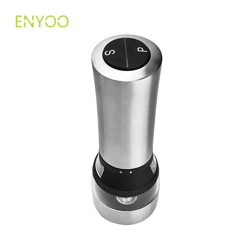 
Senmi Automatic Kitchen Portable 2 in 1 Electric Salt and Pepper Grinder, Salt and Pepper Mill 