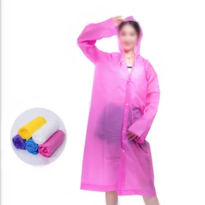 Image of Frosted Transparent Custom Waterproof Fashion Thicken EVA Rain Coat For Adults Raincoats