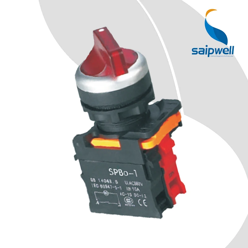 
SAIP/SAIPWELL Newest Three Position Turn Button Emergency Push Button Switch  (60055965384)