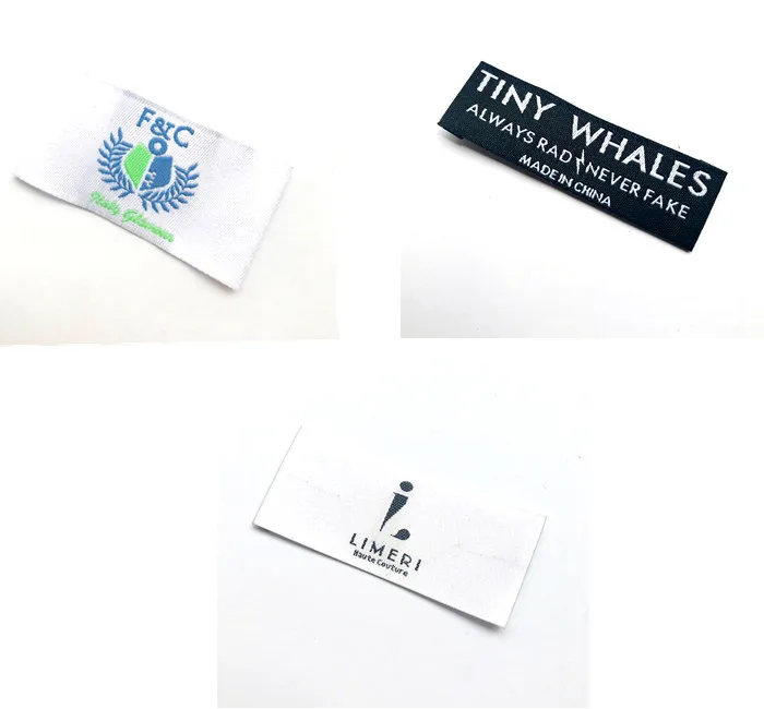 Wholesale Centerfold Garment Woven Clothing Labels Silk Garment Labels