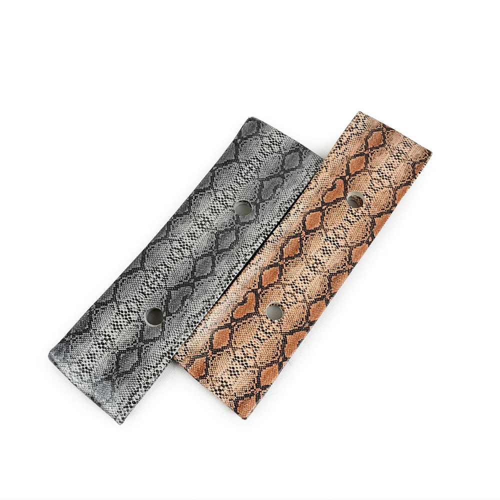 

2019 New faux solid snakeskin grain pattern PU leather obag trim decoration for O bag chic