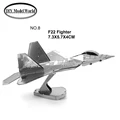 F22 Fighter model 3D puzzle DIY metalic plane model jigsaw free shipping best birthday gift for